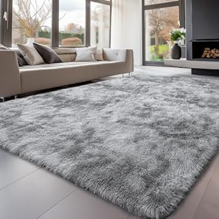 Sour Lemon Rugs Living Room 200x300cm, Grey Area Rugs for Bedroom, Washable Anti Slip Extra Large Shaggy Soft Rug Fluffy Modern Floor Carpets Mat Beside Carpet for Kids Living Room