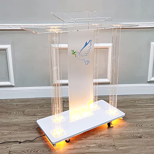 DUANHOZ Pulpits for Churches,lecterns & podiums,Portable Podium,Rolling Podium,Register Stand,LEDpodium Stand,Register Stand