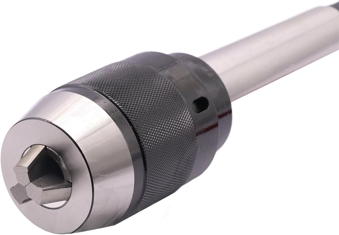 BestParts 1/32" - 1/2"(1mm - 13mm) Keyless Drill Chuck MT4-APU13 with Morse Taper MT4 Integral Shank and 1pc APU13 Spanner Wrench for Lathe Milling Drilling Machine