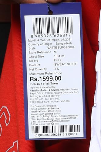 Image of Van Heusen Men's Cotton Blend Round Neck Hoodie