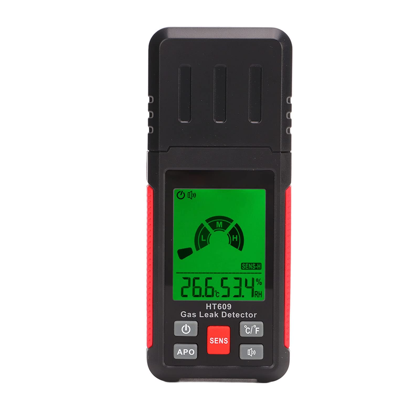 para la detección de acetona, acetileno, amoníaco, benceno, butano, etanol y Gasolina: Detector de Gas portátil y probador de Fugas de propano con Pantalla Digital, Sensor de