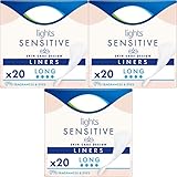 Incontinence Pads for Women Bundle, 3 Packs of Lights Sensitive Long Liner, Total of 60 Panty Liners, Discreet Lady Pads for Light Bladder Leaks, Breathable & Unscented AFG Supplies Bundle