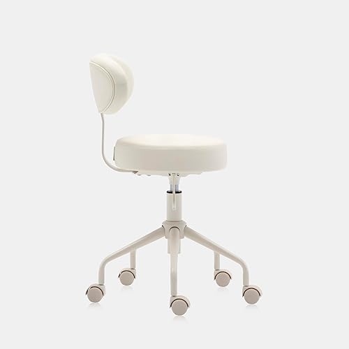 Vista 40 de Taburete hidráulico giratorio 503 de altura ajustable para clínica, enfermería, spas, salones de belleza, dentistas, oficina en casa