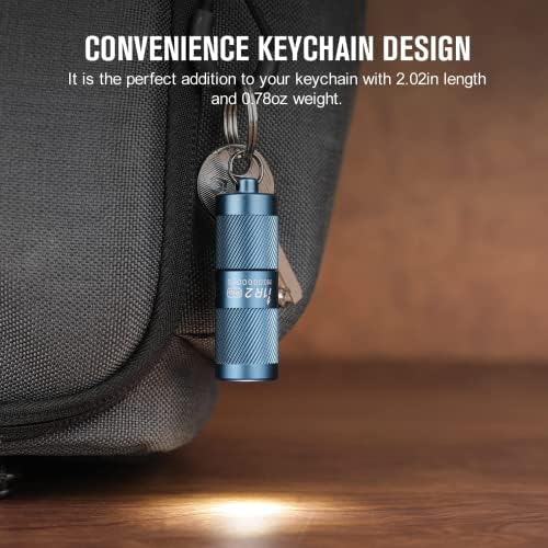 OLIGHT i1R 2 Pro EOS Rechargeable Tiny Keychain Torch 180 Lumens LED Flashlights,Slim Mini Handheld Light,Powered by Rechargeable Battery with Type-C USB Cable for Everyday Carry( Lake Blue )