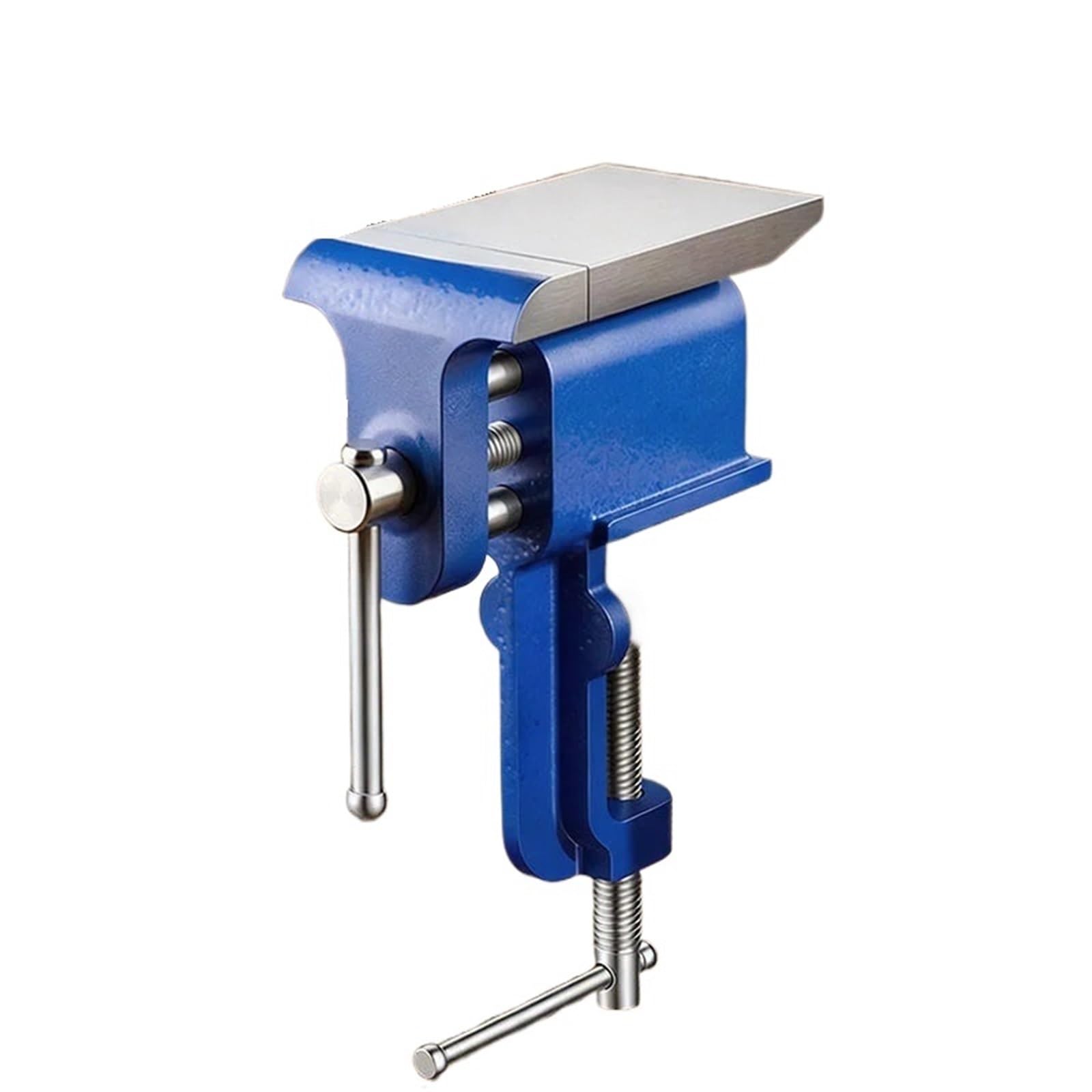 Qlyueui 1Pc Heavy Duty Bench Vise 360 Degree Rotation Small Table Vice Clamp
