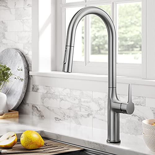 Kraus Oletto Tall Modern Single-Handle Touch Kitchen Sink Faucet With Pull Down Sprayer In Spot Free Stainless Steel, Ktf-3101Sfs, 19 7/8 Inch, Spot Free Stain #TOP2