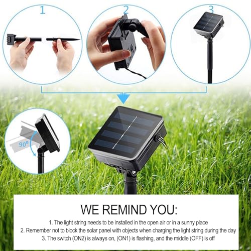 2m Solar Sunflower String Lights Sunflower Garland, 20 Pieces,Artificial Outdoor Treers Plant Style Garden LED Christmas Trees Decor Light for Indoor Bedroom Holiday Wedding Birt - Image 3