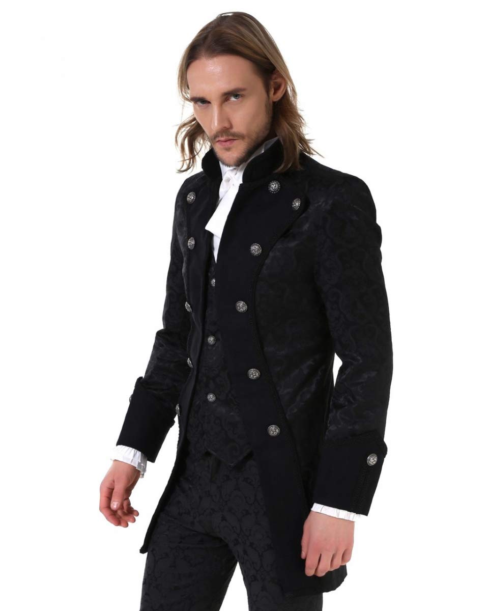 Horror-Shop Steampunk Uomo Aristocratico Steampunk Cappotto Nero XL