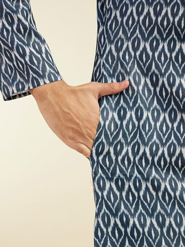Image of DIWAS BY MANYAVAR Men's Cotton Blend Printed Kurta (1pc)