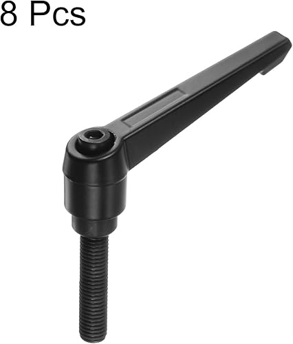 Vista 21 de HARFINGTON 8 manijas de palanca de sujeción ajustables M8 x 0.787 in roscas macho perillas de tornillo giratorio bloqueo de trinquete de liberación