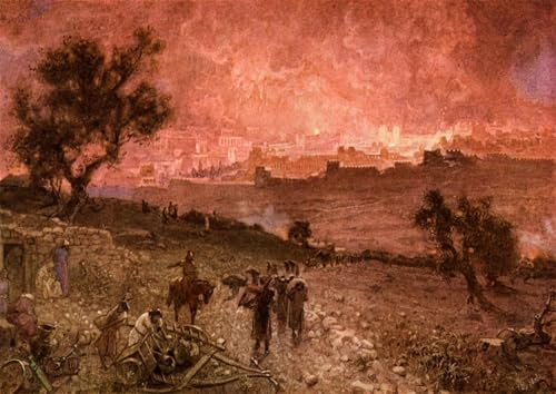 La Destruction de Jérusalem par William Brassey Hole : Peinture Poster Impression moderne 60x90cm