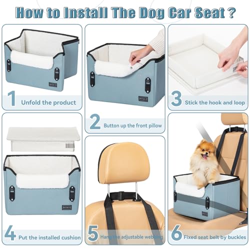 Petsfit Assento De Carro Para Cães Pequenos, Assento Elevatório Portátil Para Cães Filhotes Para Car