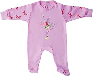 Jockey M M Girls Cotton Long Sleeves Bodysuit Printed Ballet Baby & Toddler Sleepers (pack of 1)