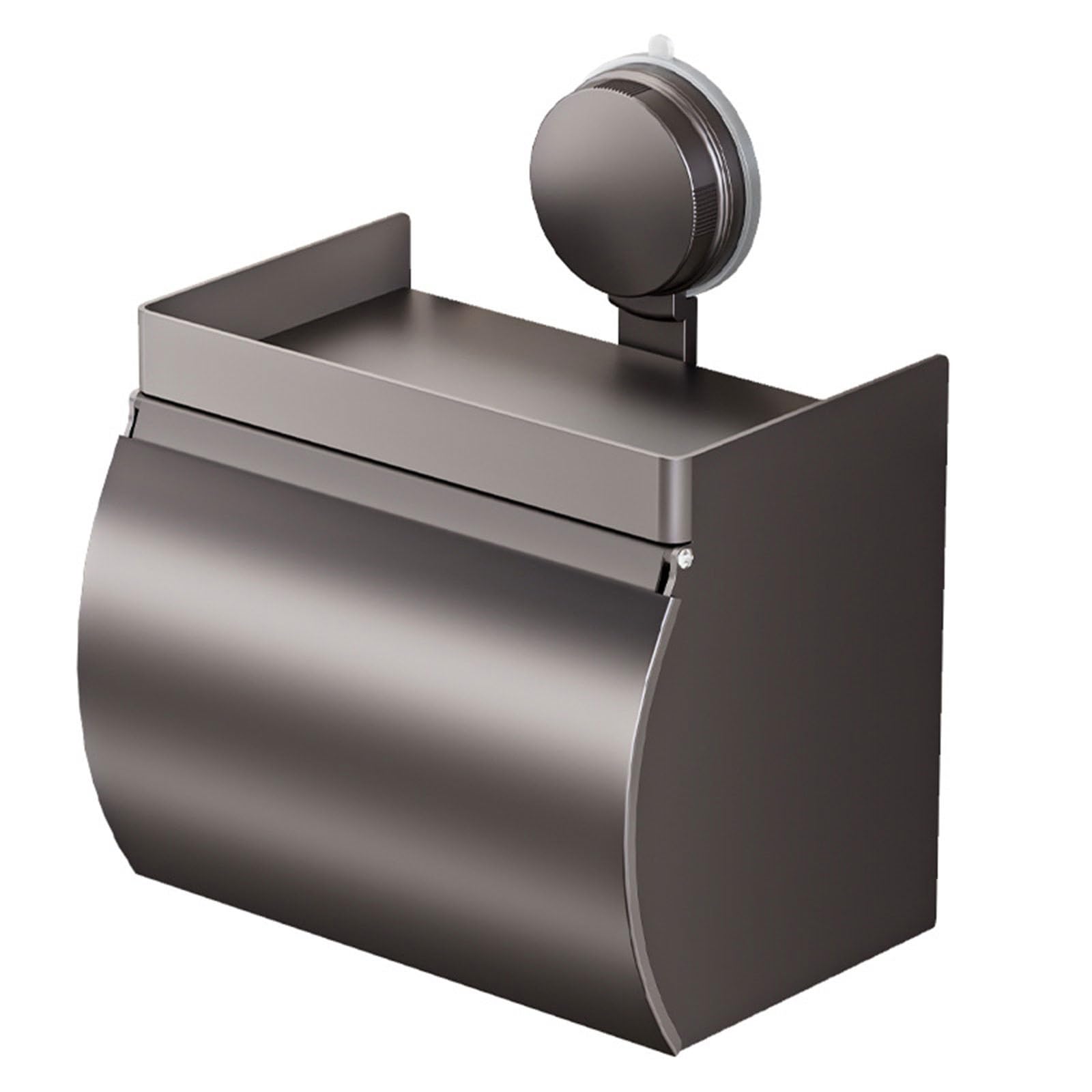 Montesy Suction Cup Tissue Box Without Drilling Paper Towel Dispenser Large Capacity Bathroom Organizers for Home and Office