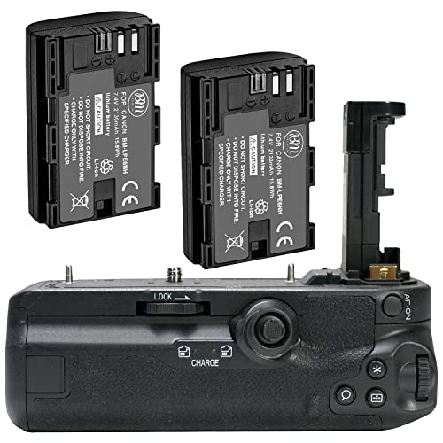 Bm Premium Battery Grip Kit For Canon Eos R5, Eos R5C, Eos R6, Eos R6 Ii Digital Camera - Includes Qty 2 Lp-E6Nh Batteries + Bg-R10 Battery Grip Replacement #TOP10
