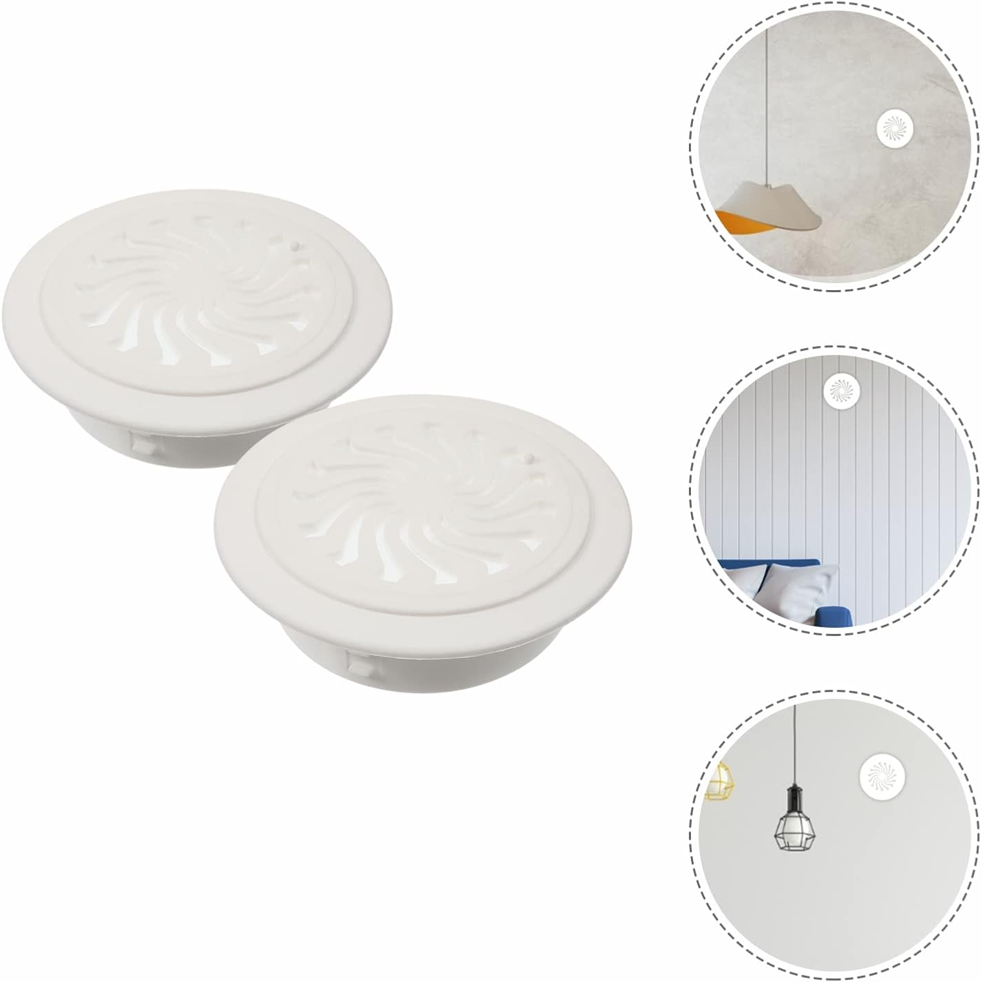 Furniture Protector 2pcs Air Conditioner Hole Plug Tube Portable Air Conditioner Exhaust Hose Flange Round Hole Plug White