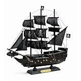 El Mercader del Mar Maqueta Decorativa Black Pearl, Completamente Ensamblada (Mediano)