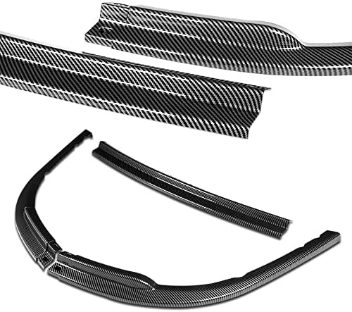 3PCS Front Bumper Lip Kit fit for compatible with 2008-2010 Subaru Impreza WRX, CS-Style Splitter Trim Protection Spoiler, Air-Dam-Chin-Diffuser (Carbon Look)