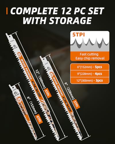 USEWIN 12-Piece Multi-Size Blade Set