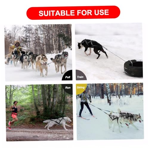 Zuggeschirr für Hunde | Ultra-Robust & Reflektierend | Aktivgurt für Schlittenhunde, Sport & Training | Komfortabel & Ausgezeichnet (Rot, L)
