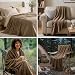CozyLux Kuscheldecke Flauschig Decke 220x240 - XXL Flanell Kuscheldecke Groß, Weiche Sofa Decke, Warme Fleecedecke Wohndecke für 4 Jahreszeiten, Leicht Sofa Überwurf, Blanket 220x240 cm, Braun
