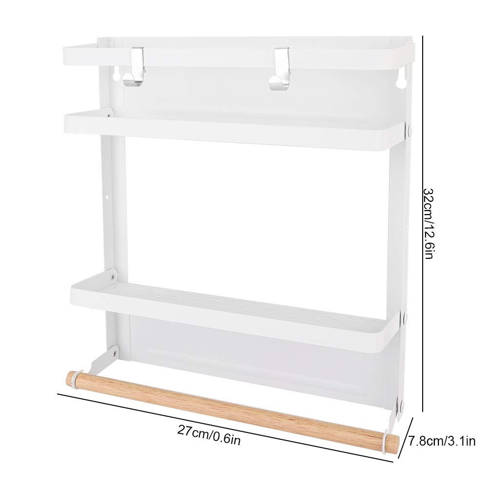 Almacenamiento Para Colgar En El Refrigerador, Especiero Magnético Para Refrigerador, Estante Para Refrigerador Plegable Multifuncional Para El Hogar, Organizadores Para Refrigerador (blanco)