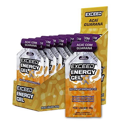 Gel de Carboidrato Exceed Energy Gel Açaí/Guaraná Caixa com 10 Unidades