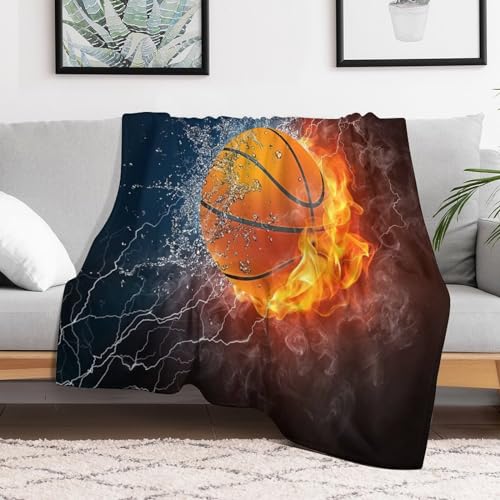 Couverture basket-ball en flannel douce 140x180 cm pour lit et canapé quatre saisons - 3