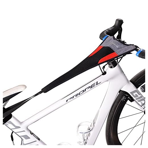 ROCKBROS Bicycle Trainer Sweat Net Frame Guard Absorbs Sweat Black Red