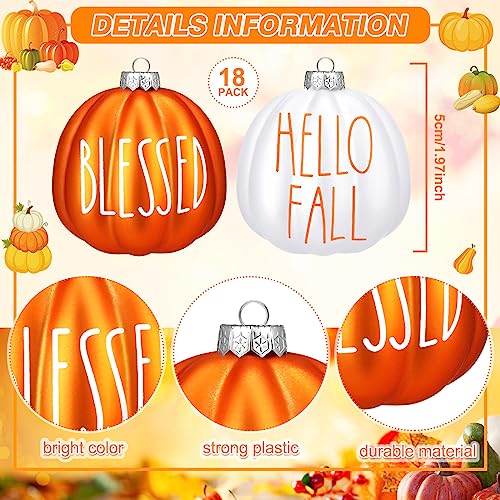 Farmhouse-Rustic-Pumpkin-Hanging-Ornaments-Autumn-Hanging-Tree-Decor-for-Fall-Thanksgiving-Christmas-18-Pcs Farmhouse Rustic Pumpkin Hanging Ornaments Autumn Hanging Tree Decor for Fall Thanksgiving Christmas 18 Pcs
