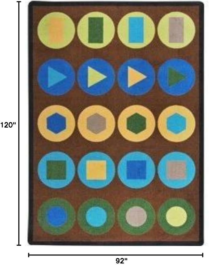 Joy Carpets 1781D-02 Encircled Rug 7 ft. 8 in. x 10 ft. 9 in. - Earthtone