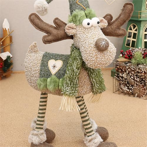 Figurine décorative sur le thème de Noël en peluche fine cerf
