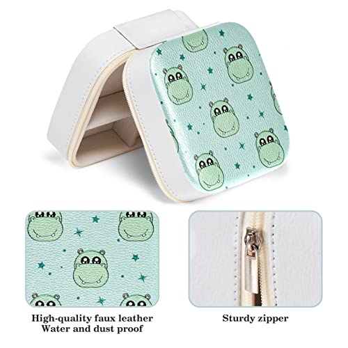 Boîte à bijoux pour femme vert hippo écrin raffiné pour bagues et or - 5