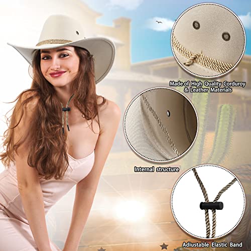 Image of Zhanmai 12 Pcs Cowboy Hat and Bandana Cowboy Cowgirl Hats Bulk Western Party Costume Halloween Accessory