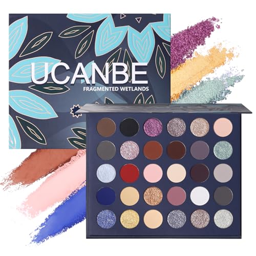 UCANBE 30 Color Eyeshadow Makeup Palette – Dark, Earthy & Bold Tones Eye Shadow with Matte Glitter Metallic Finishes– Highly Pigmented, Long-Lasting Make Up Pallet for Smoky, Glam, and Everyday Looks by UCANBE - Used condition - CA$18.04