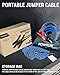 Powrun P025 Jumper Cables for 12/24V Car Battery, 1000A Heavy Duty Booster Cables with Carrying Bag, Jumper Cables Kit for Vehicles with up to 8.0 L Gas and 6.0L Diesel Engines