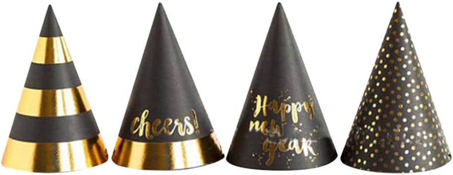 Amosfun 20 Pcs New Year Party Hats 2022 Cone New Years Eve Hats Novelty Party Hats for 2022 New Year Eve Birthday Party Supplies Favors (Mixed Pattern) : Home & Kitchen