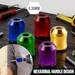 5Pcs Screwdriver Head Magnetic Ring, Universal Strong Magnetic Screw Bit Holder Screw Ring for Hex Screwdrivers & Power Bits Removable Household Tool for Drills| Alloy Screw Holder for DIY Repair