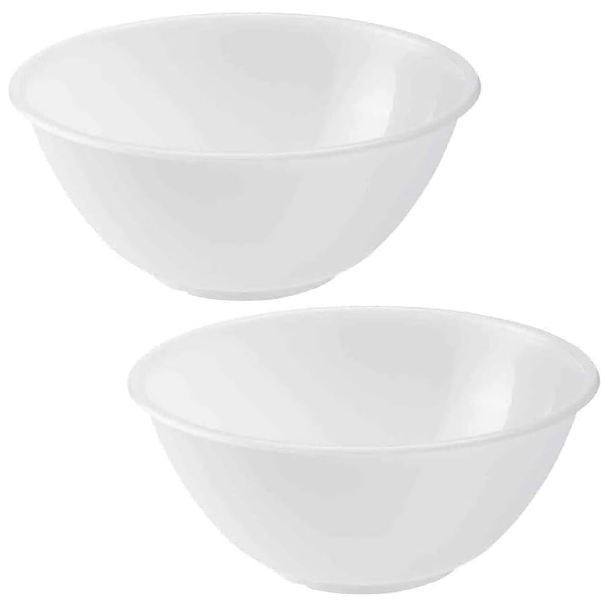 Clear Plastic Kitchen Mixing Bowls for Baking 2 Pack 25cm BPA Free, Dishwasher Safe, Microwave Safe, Lightweight, Easy to Use & Clean - Multipurpose Serving Mixing Bowl for Fruit, Vegetable, Salad