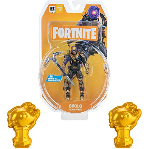 Fortnite Cyclo Solo Mode Core Figure And 2 Mythic Goldfish Collectibles - 4 Inch Collectible Action Figure, Plus Accessories #TOP1