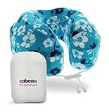 Cabeau Evolution Memory Foam Travel Pillow - The Best Neck Pillow with 360 Head & Neck Support, Blue Tropic