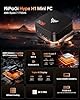 NiPoGi Hype H1 Mini PC W-11 ΑΜD Ryzen 7 7735HS (Max 4,75 GHz, 8C/16T) 16 Go LPDDR5 5500 MHz/512 Go M.2 NVMe SSD, 4K Triple Display(DP1.4+HDMI 2.0+Type-C)/WiFi6/BT5.2/Ordinateur de Bureau Gaming