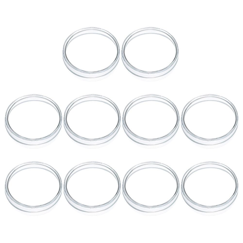 10Pcs Covered Glass Petri Dish Set - Laboratory Petri Dishes for Experiments and Teaching
