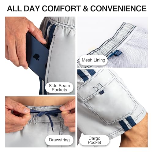 Image of Kanu Surf Men's Big Viper Extended Size Stripe Swim Trunk