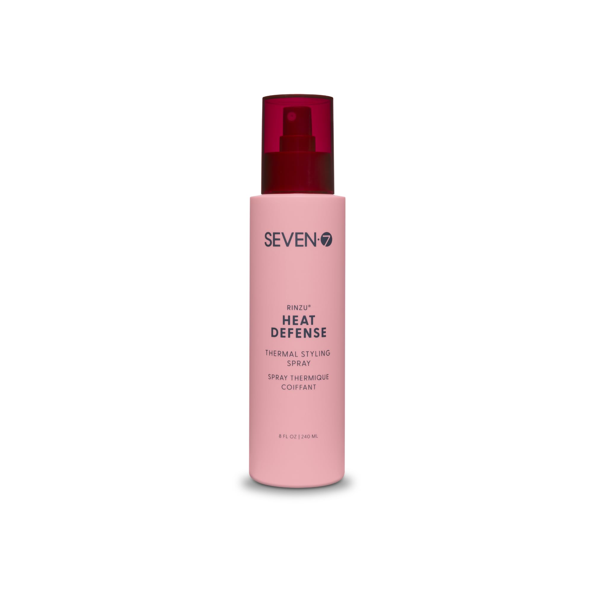 SEVEN Rinzu Heat Defense Thermal Styling Spray for Hair, Heat Protectant up to 450°F, Castor Oil ProVitamin B5 Sunflower Seed Hydrolyzed Quinoa, Frizz Control Shine Volume Styling for Women Men, 8oz