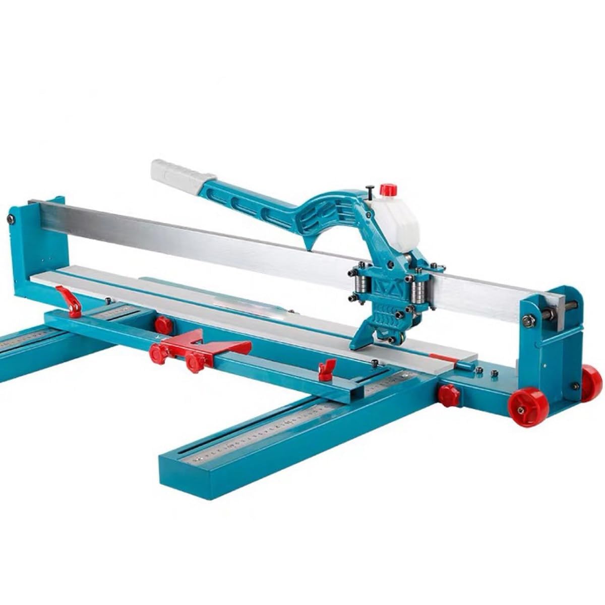 Coupe-carreaux professionnel 1200 mm avec guide laser | Machine manuelle de découpe de carreaux de porcelaine 25-1200 mm | Design pliable avec rouleaux de précision pour un transport facile et des