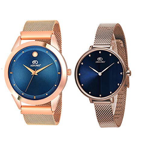 ADAMO Couple Combo Blue Dial Mens & Womens Watch 849KKM05-335KKM05 (B0851QBRZN) Amazon Price History, Amazon Price Tracker