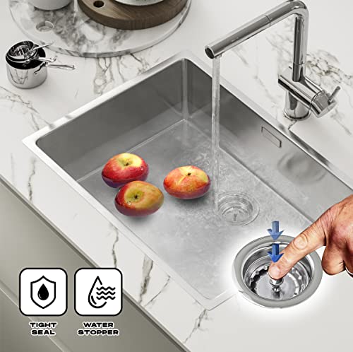 Colador para fregadero de cocina con tapón de goma 3.25 pulg miniatura 7