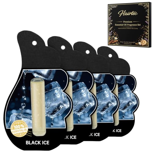 Image of Hanging Car Air Freshener Adjustable Fragrance Control Black Ice 4Pack | Liquid Oil Diffuser Customize Scent Intensity Lasts 40+ Days Car accessories For Car Home & Office
