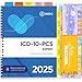 Index Tabs for ICD-10-PCS Expert 2026/2025 (Book not Included)84 Color-Coded Clear PVC Book Tabs, Side & Top Tabs with Code Ranges, Alignment Card Page Numbers Bookmark, Laminated Repositionable